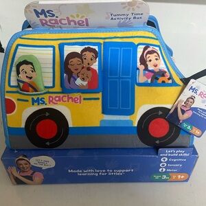 Rachel Tummy Time Learning Bus - Blue and Yellow